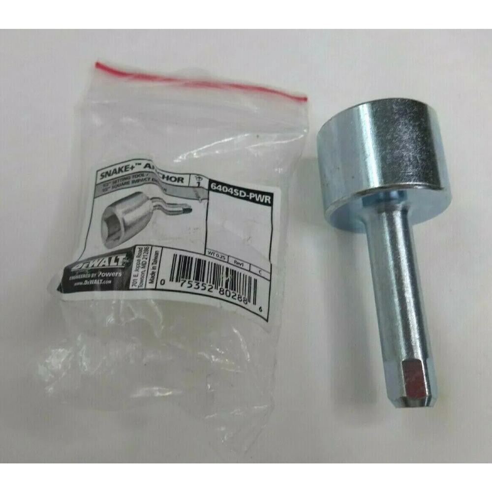 Dewalt Snake+ Power Fastener 1/2" Setting Tool Drop In Anchor, 6404SD-PWR